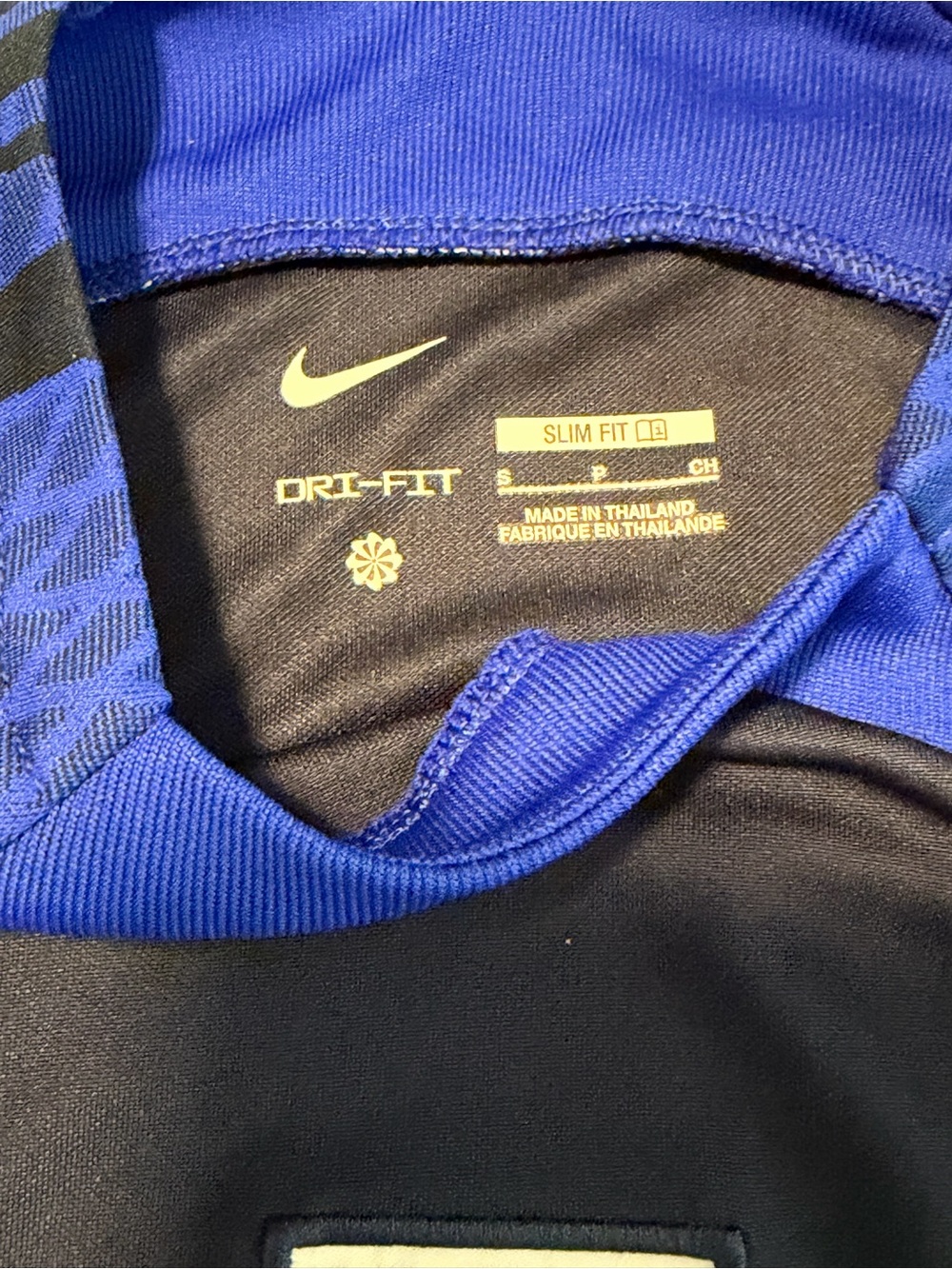 USA Dry Fit Soccer Shirt Slim Fit Size Small Navy - Picture 4 of 5
